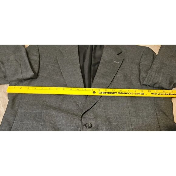 HART SCHAFFNER MARX Gold Trumpeter Mens Gray Blue Wool  42L Jacket Blazer - Picture 10 of 11